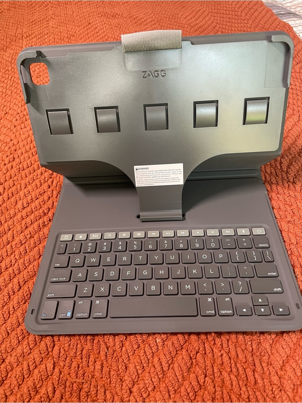 Slim Keyboard Case for Tablet - Dark Gray Zagg Folio 2 iPad 10.9”